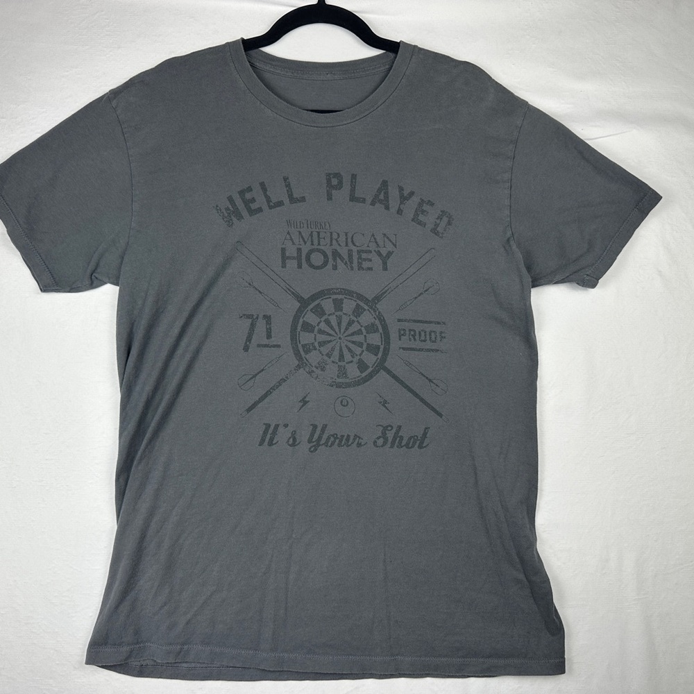 Wild Turkey American Honey Whiskey Gray Short Sleeve Tee